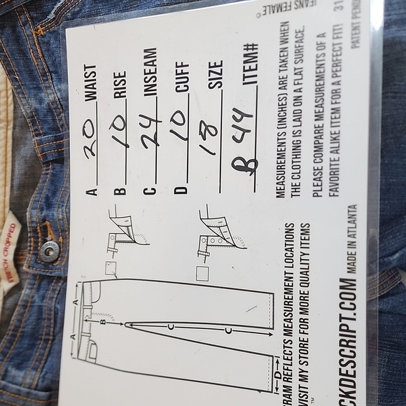 Size 18 Tommy Hilfiger stretch crop jeans.    B44 - Picture 13 of 13